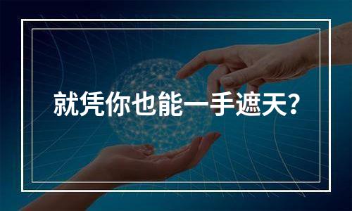 就凭你也能一手遮天？
