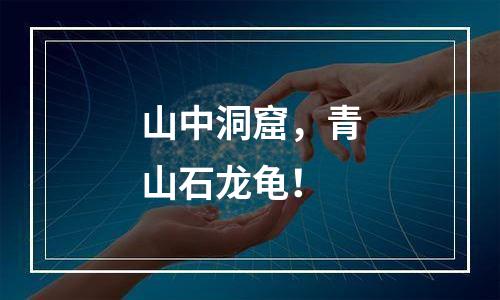 山中洞窟，青山石龙龟！