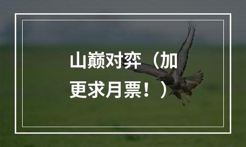 山巅对弈（加更求月票！）