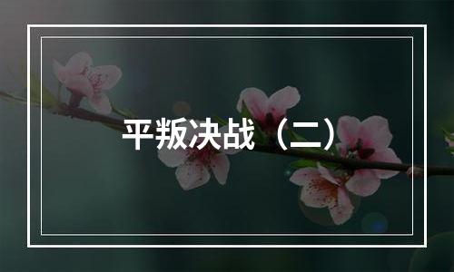 平叛决战（二）