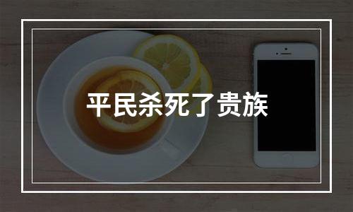 平民杀死了贵族