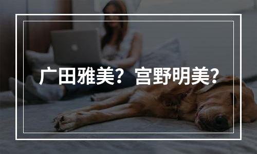 广田雅美？宫野明美？