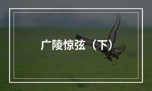 广陵惊弦（下）