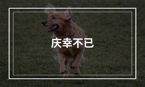 庆幸不已