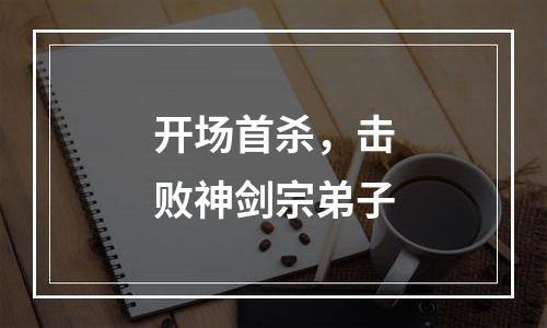 开场首杀，击败神剑宗弟子