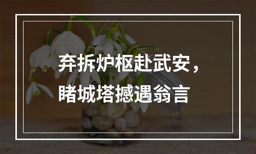 弃拆炉枢赴武安，睹城塔撼遇翁言
