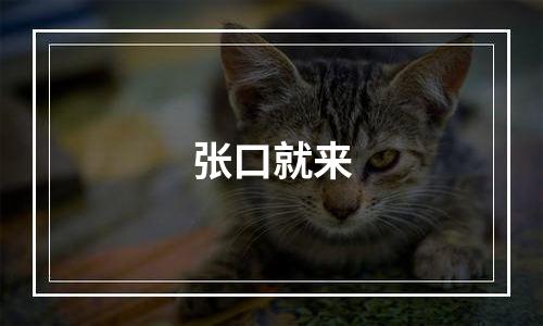 张口就来