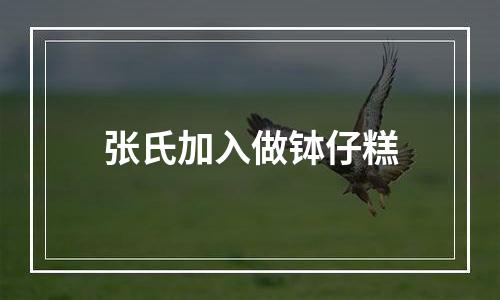 张氏加入做钵仔糕