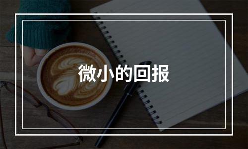 微小的回报