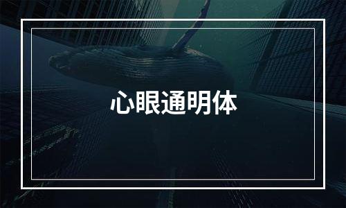 心眼通明体