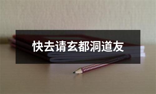 快去请玄都洞道友