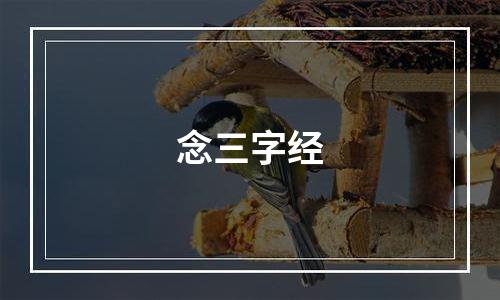 念三字经