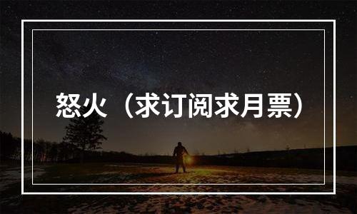 怒火（求订阅求月票）