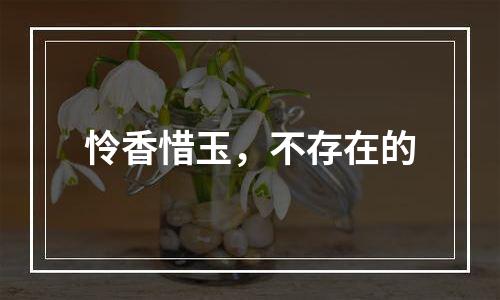 怜香惜玉，不存在的