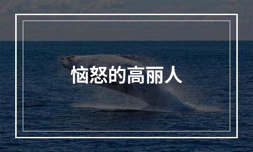恼怒的高丽人