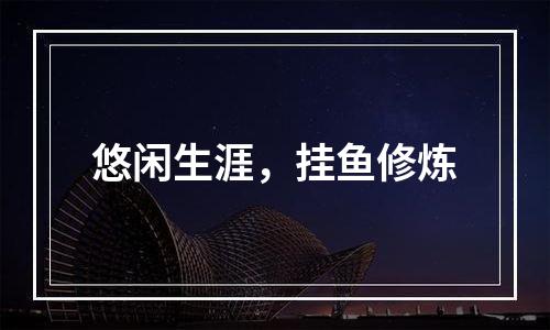 悠闲生涯，挂鱼修炼
