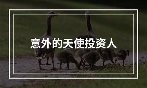 意外的天使投资人