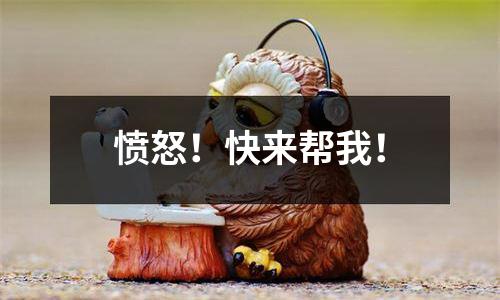 愤怒！快来帮我！