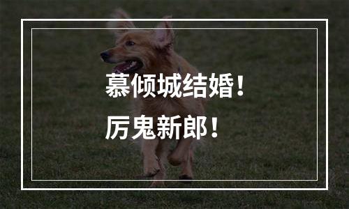 慕倾城结婚！厉鬼新郎！