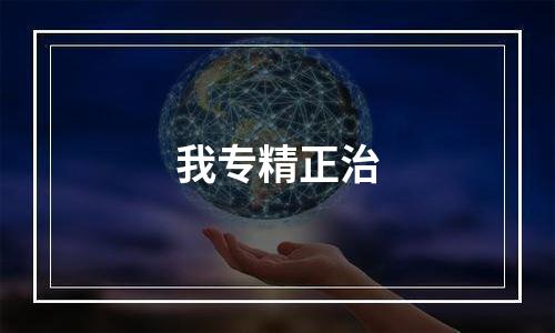 我专精正治