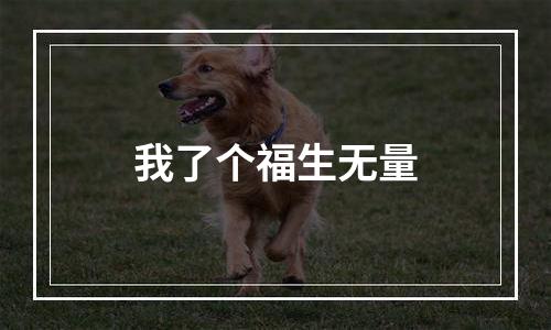 我了个福生无量