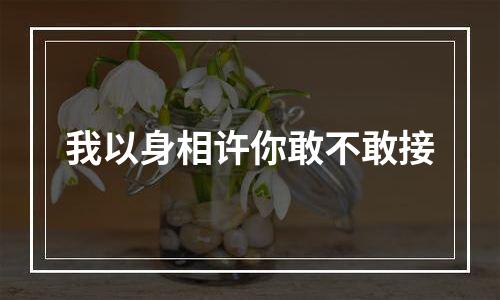 我以身相许你敢不敢接