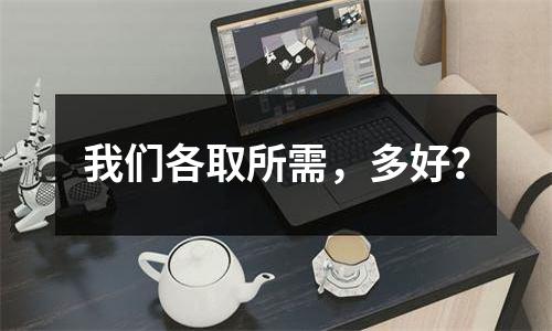 我们各取所需，多好？