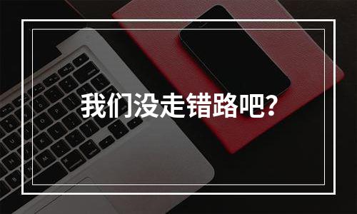 我们没走错路吧？