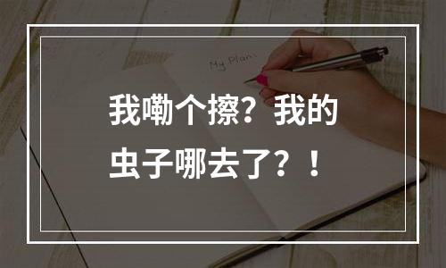 我嘞个擦？我的虫子哪去了？！