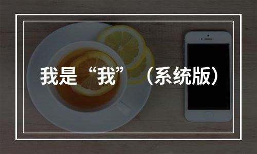 我是“我”（系统版）