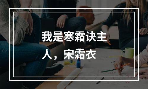 我是寒霜诀主人，宋霜衣