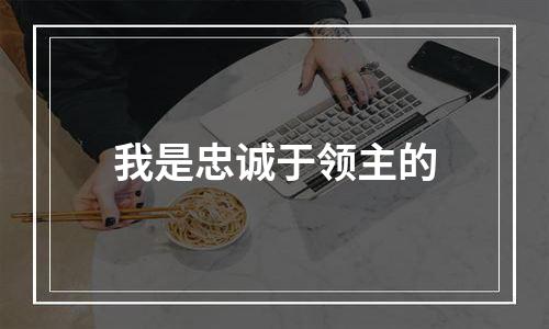 我是忠诚于领主的