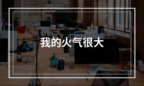 我的火气很大