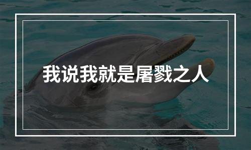 我说我就是屠戮之人