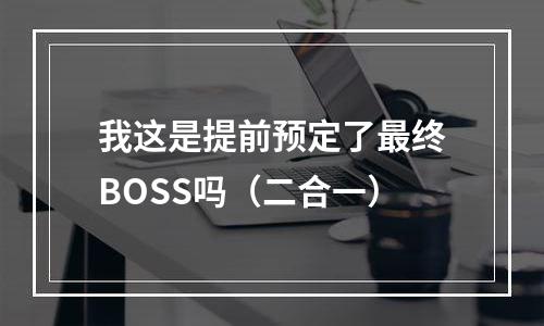 我这是提前预定了最终BOSS吗（二合一）