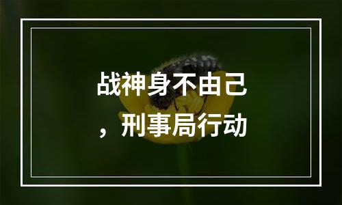 战神身不由己，刑事局行动