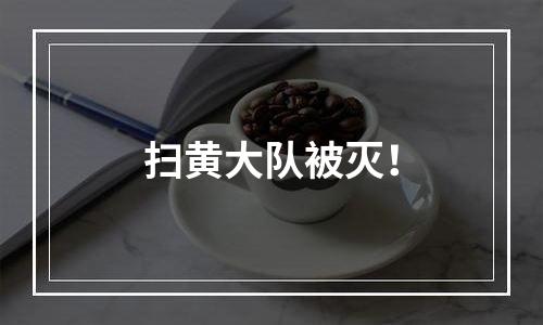 扫黄大队被灭！