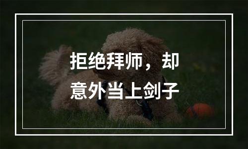 拒绝拜师，却意外当上剑子