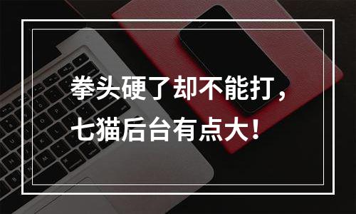 拳头硬了却不能打，七猫后台有点大！