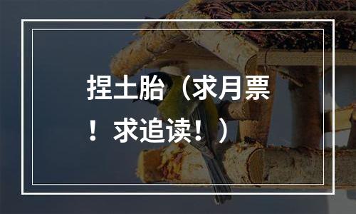 捏土胎（求月票！求追读！）