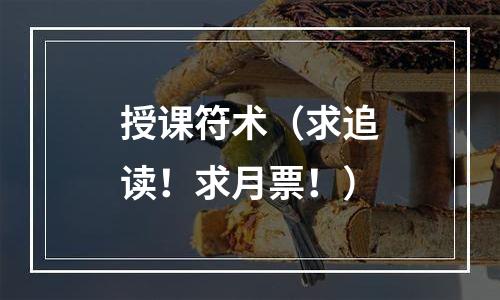 授课符术（求追读！求月票！）
