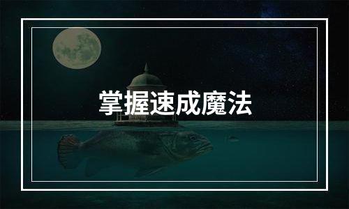 掌握速成魔法