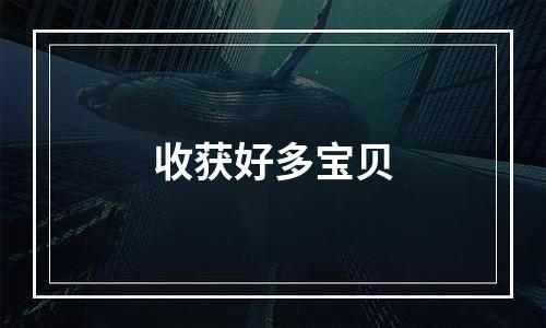 收获好多宝贝