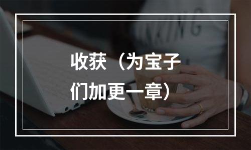 收获（为宝子们加更一章）