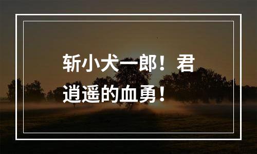 斩小犬一郎！君逍遥的血勇！