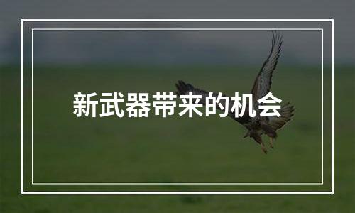 新武器带来的机会