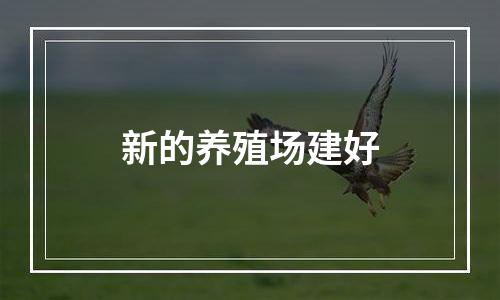 新的养殖场建好