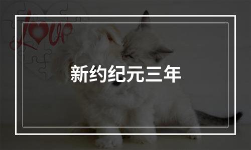 新约纪元三年