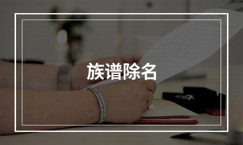族谱除名