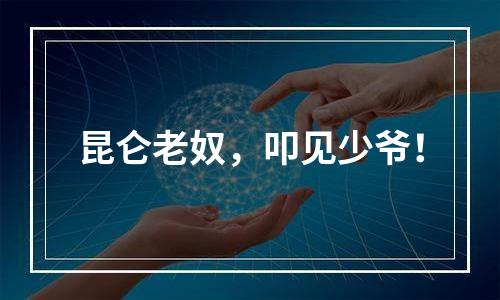 昆仑老奴，叩见少爷！